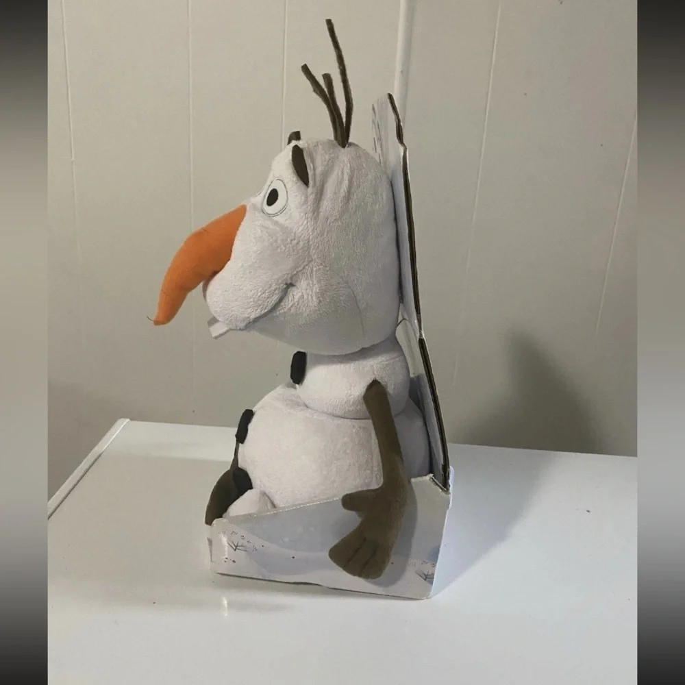 Disney Frozen Olaf Snowman Plush Stuff Toy & Zak Frozen Water Bottle Brand New